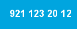 921 123 20 12 921 123 20 12